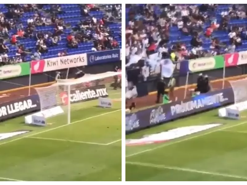 Aficionado se coló en partido vestido como el 'negro de WhatsApp' Aficionado se coló en partido vestido como el 'negro de WhatsApp'