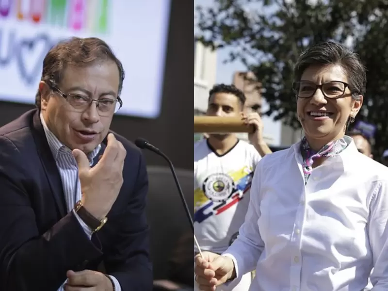 Claudia López y Gustavo Petro
