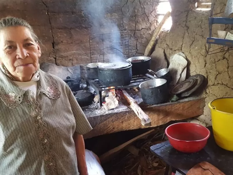 Cocina con leña