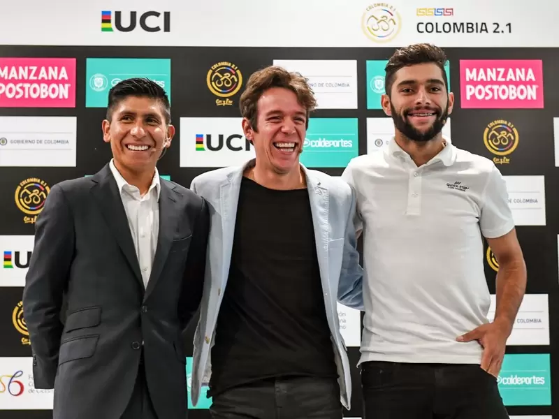 Nairo Quintana, Rigoberto Urán y Fernando Gaviria
