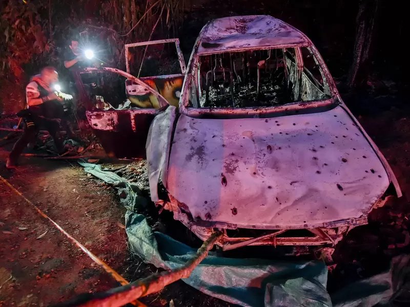 Escena del asesinato de la candidata a la alcaldía de Suárez (Cauca), Karina García.