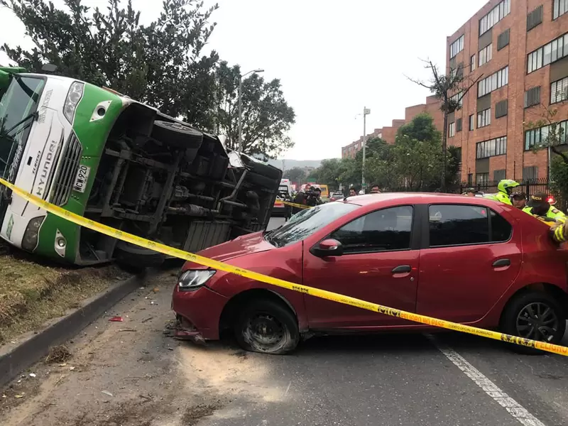 El accidente registrado en el sector de Niza, en Bogotá