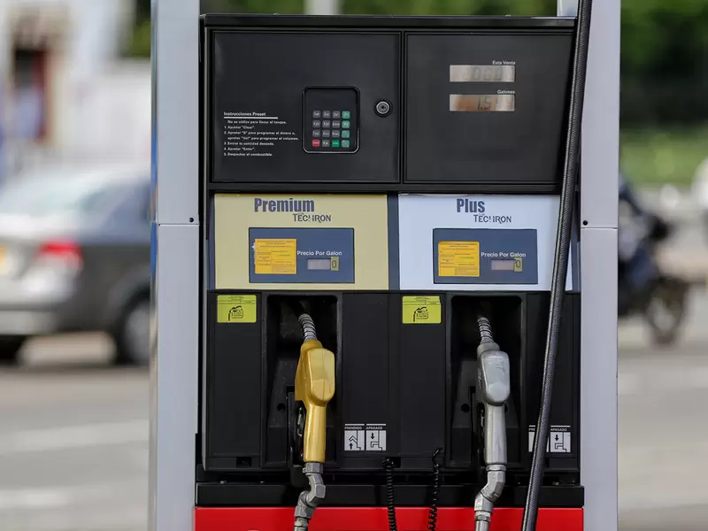 Una estación de gasolina ubicada en Bogotá