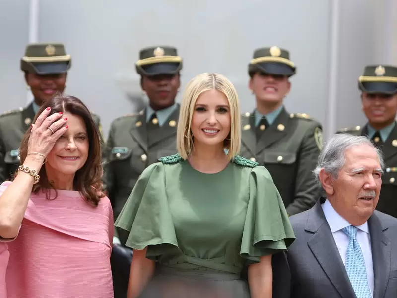 Marta Lucía Ramírez, Ivanka Trump y el ministro Guillermo Botero