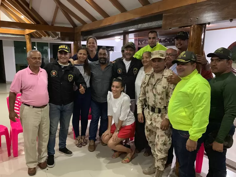 José Ramon Molina se reunión con las autoridades y su familia en Fonseca