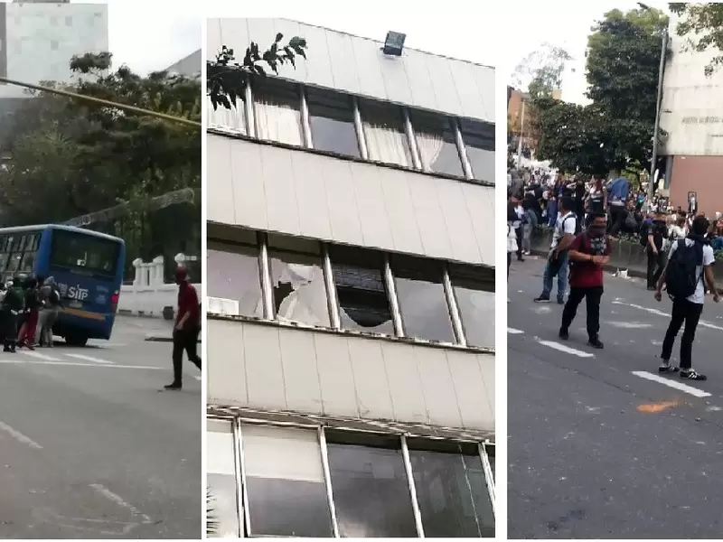 Protestas en cinco universidades de Bogotá