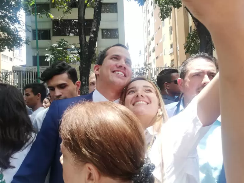 Juan Guaidó en aniversario del partido Acción Democrática