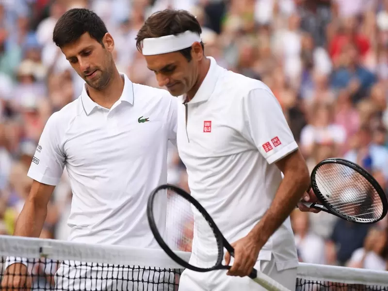 Novak Djokovic y Roger Federer Novak Djokovic y Roger Federer