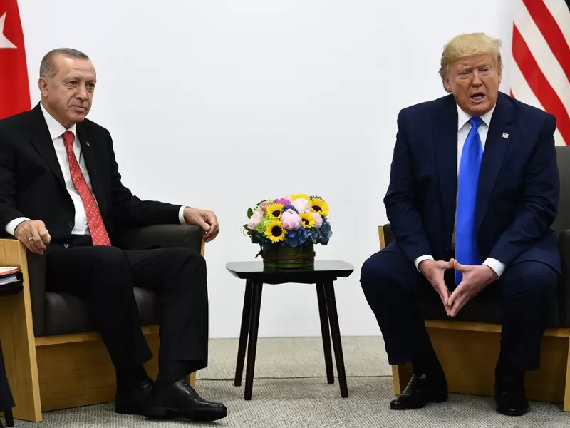 Recep Tayyip Erdogan, presidente turco, y su par estadounidense, Donald Trump
