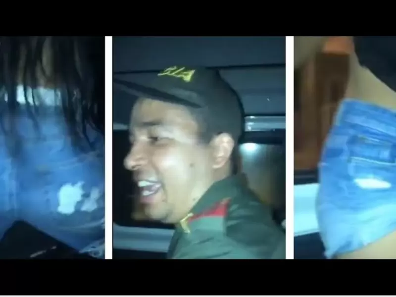 Fiesta de policías: captura tomada del video que circula en redes sociales