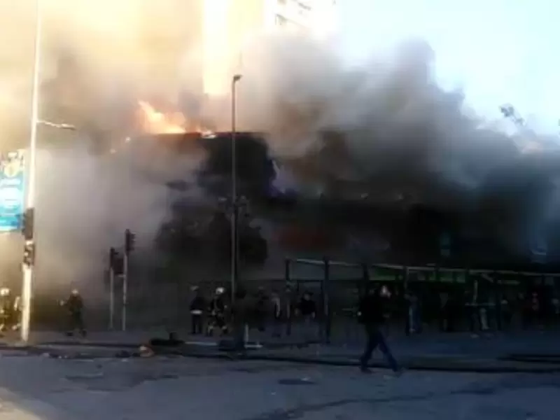 Incendio centro comercial chile