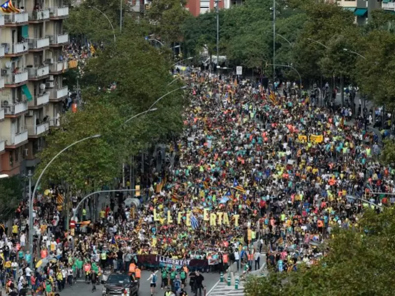 Manifestaciones independentistas se dirigen a Barcelona