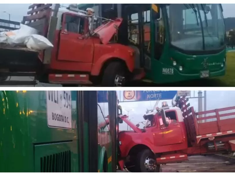 Accidente en la Autopista Norte de Bogotá