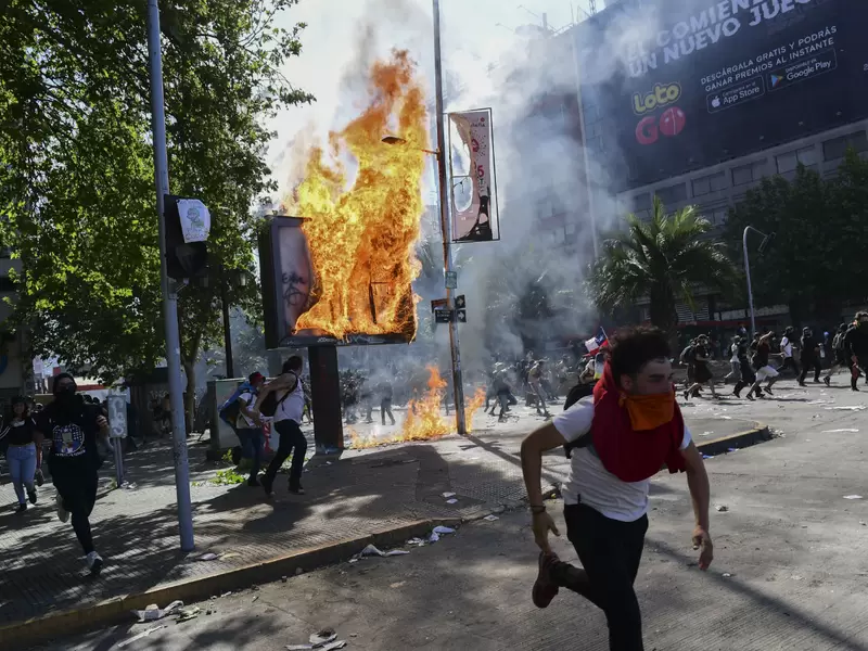 Violentas protestas en Chile