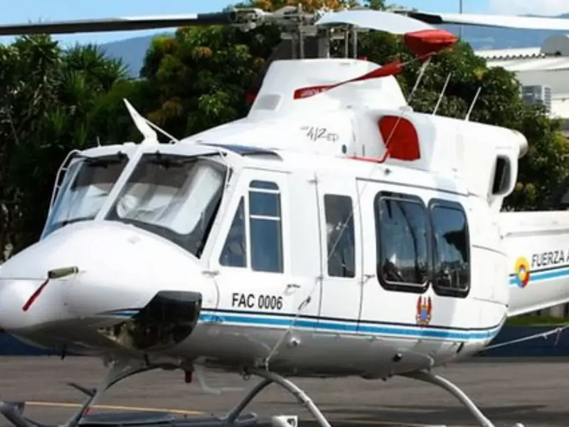 Helicóptero de la FAC que se accidentó en Cundinamarca Helicóptero de la FAC que se accidentó en Cundinamarca