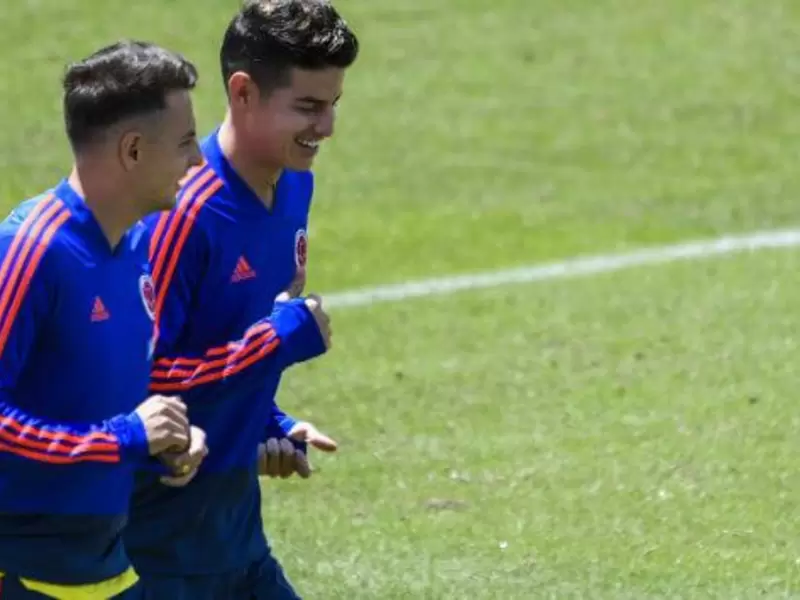 James Rodríguez y Santiago Arias en Selección Colombia