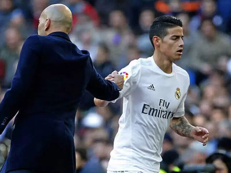James Rodríguez y Zidane