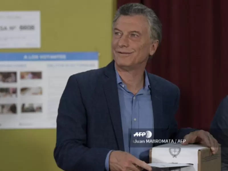 Presidente argentino, Mauricio Macri, en votaciones generales