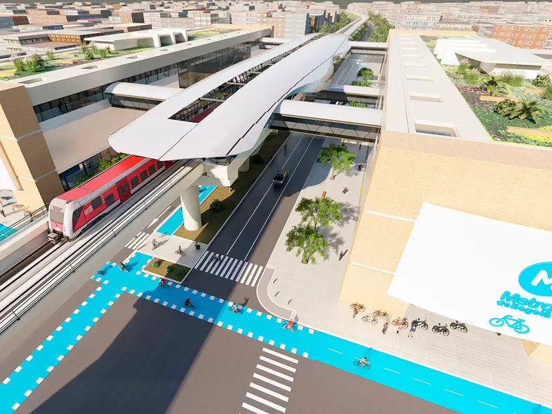 Un render del Metro de Bogotá