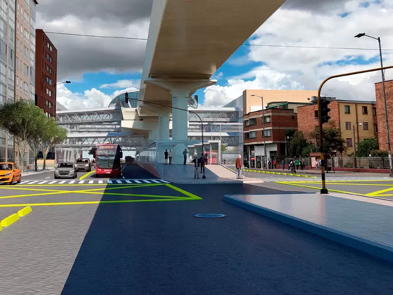 Un render del Metro de Bogotá