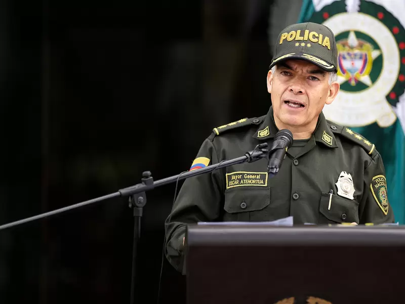 El general Óscar Atehortúa, director de la Policía Nacional