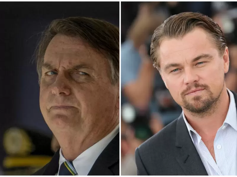 Jair Bolsonaro y Leonardo DiCaprio Jair Bolsonaro y Leonardo DiCaprio