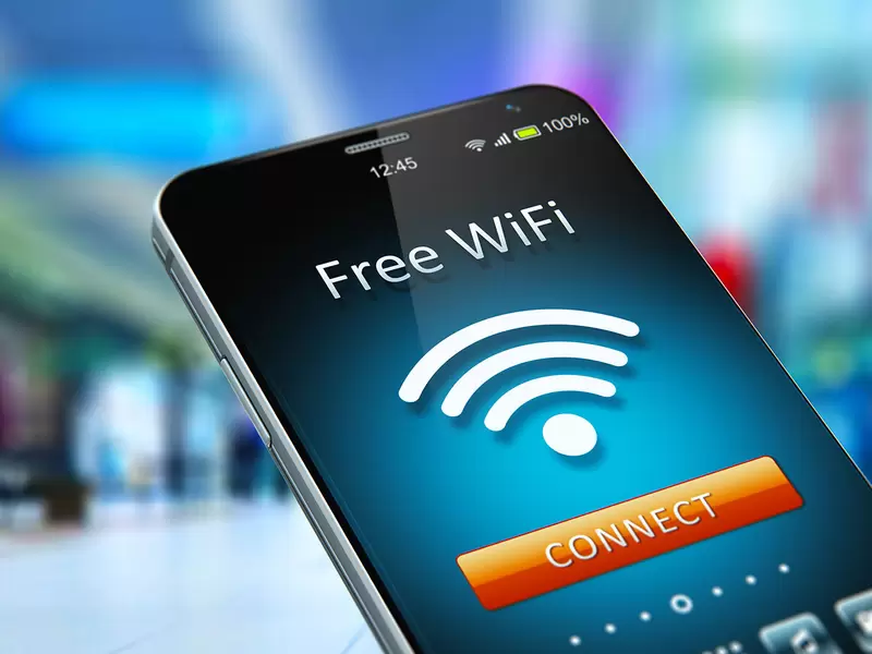 Smartpohne conectado a red WiFi gratis