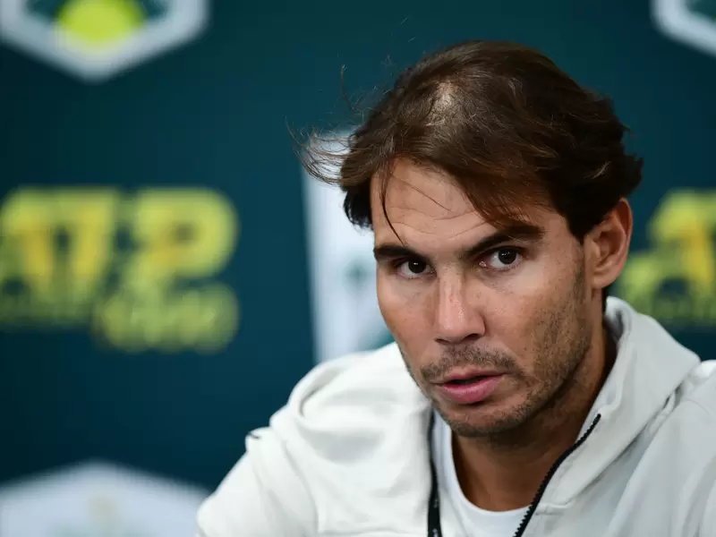 Rafael Nadal al anunciar que se retira del Masters 1000 de París Rafael Nadal al anunciar que se retira del Masters 1000 de París