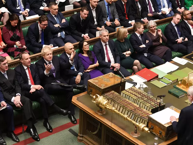 Boris Johnson en el Parlamento británico