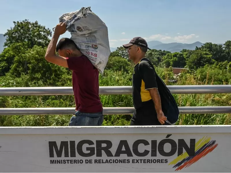 Frontera entre Colombia y Venezuela, en Cúcuta.