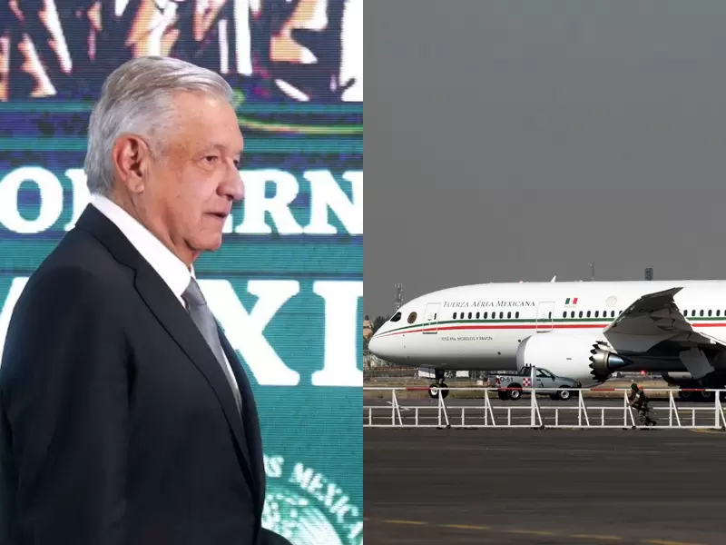 El avión presidencial y Andrés Manuel López Obrador El avión presidencial y Andrés Manuel López Obrador