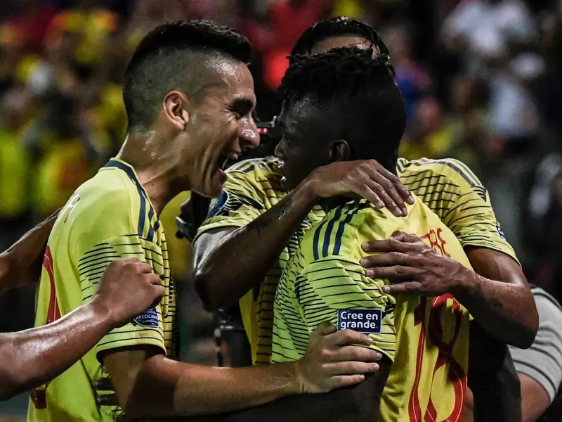 Edwuin Cetre celebra gol con selección Colombia sub 23 Edwuin Cetre celebra gol con selección Colombia sub 23