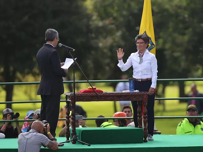 Toma de juramento de Claudia López en su posesión como alcaldesa de Bogotá