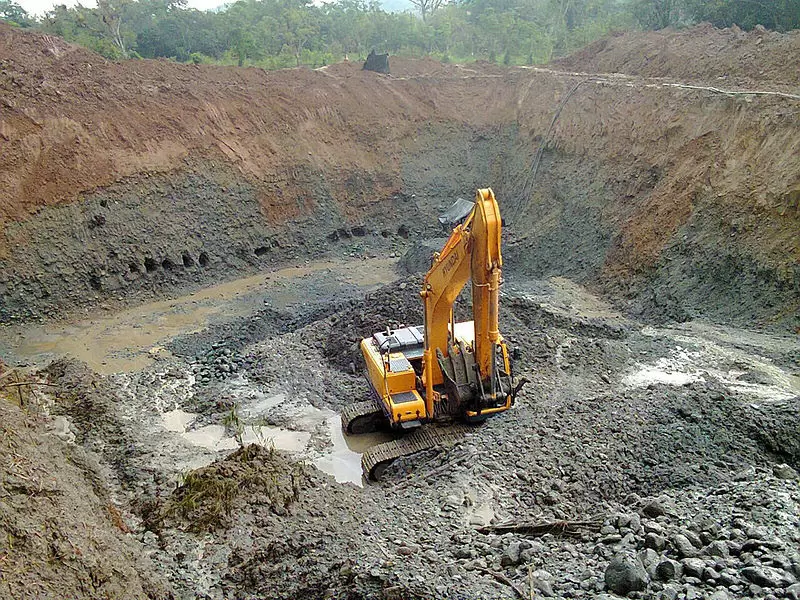 Minería a cielo abierto.