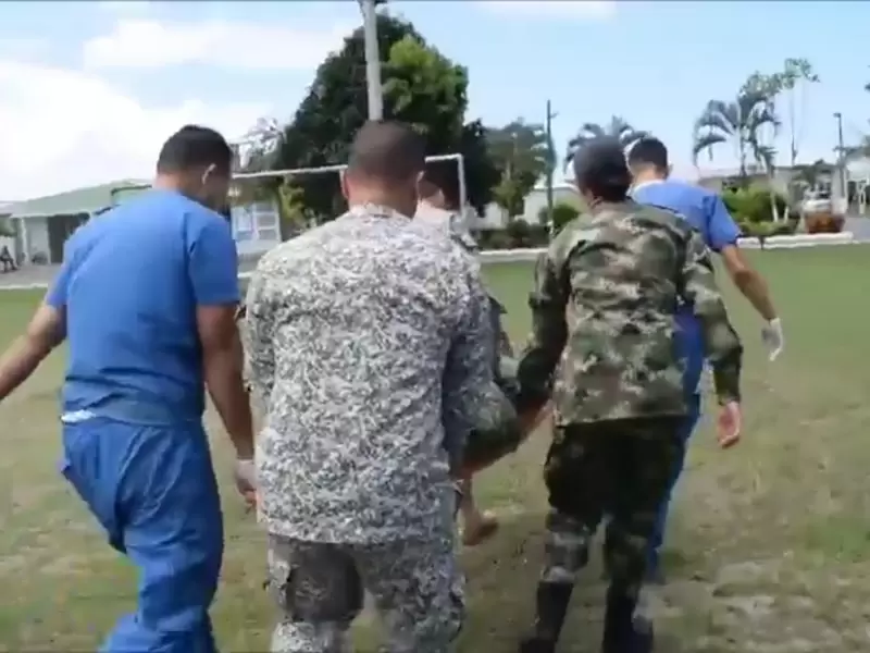 El Suboficial fue evacuado en un helicoptero del ejército