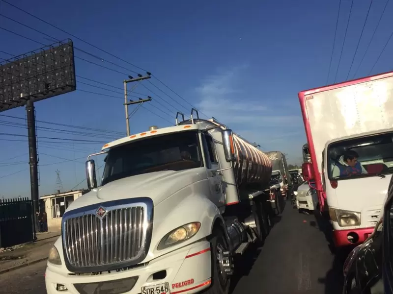 Protesta de camioneros en Bogotá