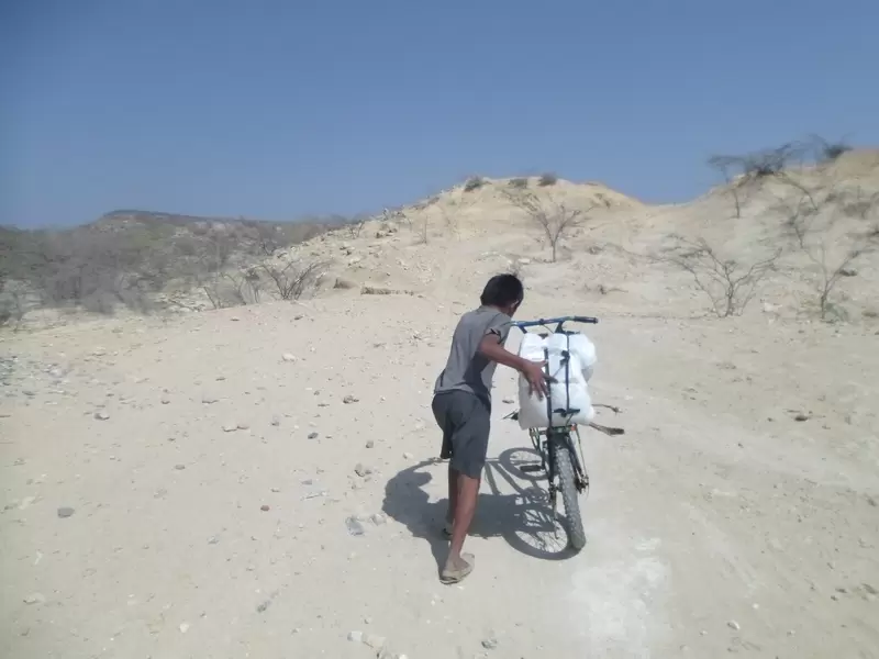 Pobladores, en busca de agua en Manaure, Guajira