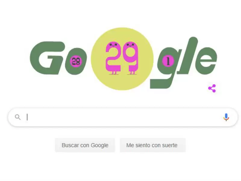 Doodle de Google por año bisiesto Doodle de Google por año bisiesto
