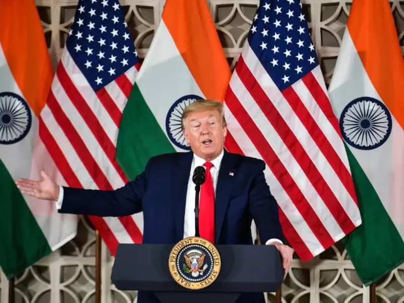 Trump en la India