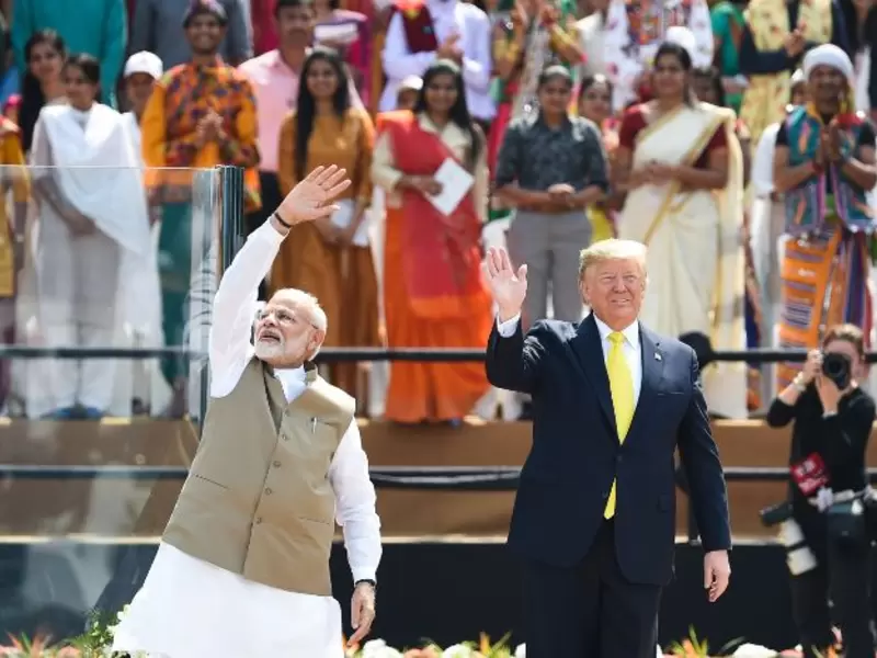 Donald Trump y el primer ministro indio Narendra Modi.