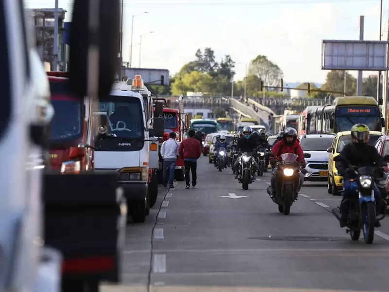 Protestas de camioneros en Bogotá