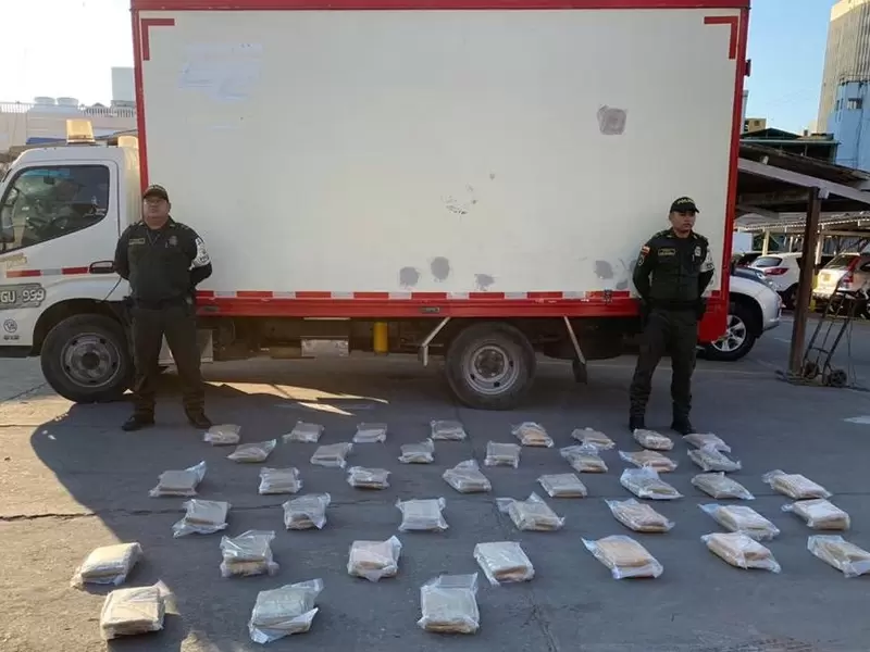 El furgón fue incautada con 46 kilos de marihuana.