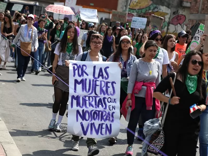 Marcha de mujeres en Bogotá Marcha de mujeres en Bogotá