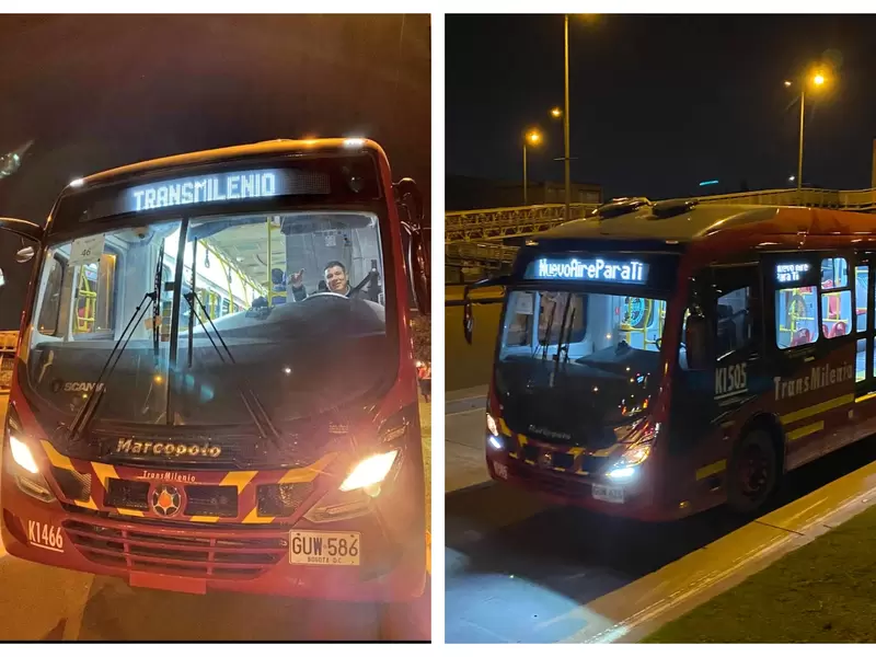 Buses de Transmilenio a gas Buses de Transmilenio a gas