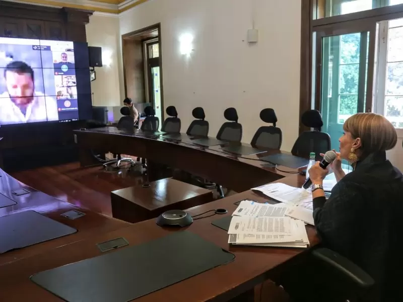 Alicia Arango, Ministra del Interior en sesión virtual con el Congreso