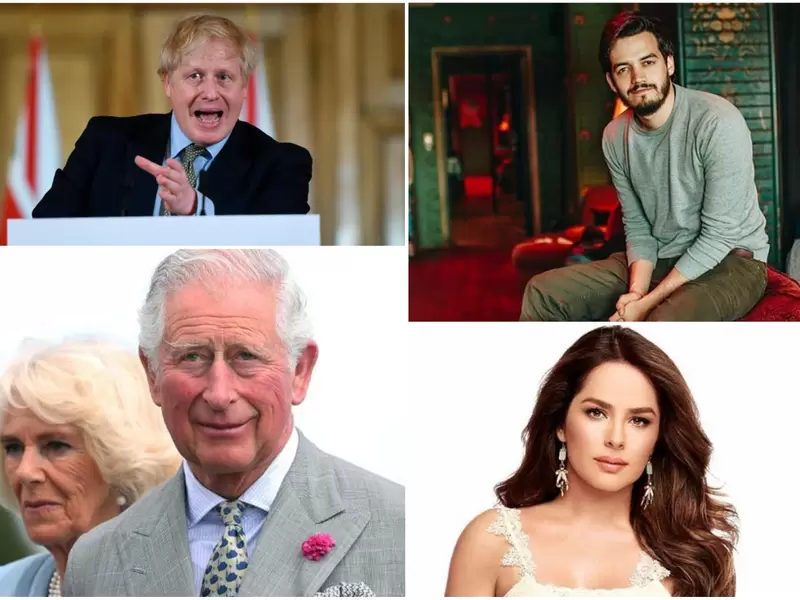 Boris Johnson, el príncipe Carlos, Juan Pablo Villamil y Danna García