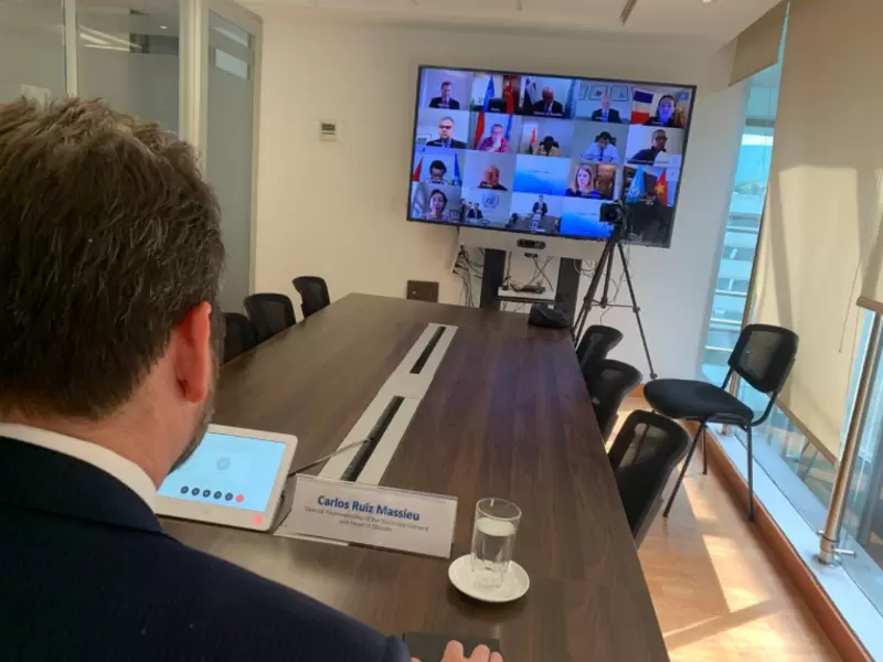 El jefe de la Misión de Verificación de la ONU en Colombia, Carlos Ruíz Massieu.