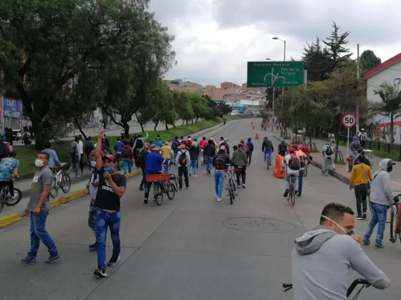 Protestas en vías de Bogotá