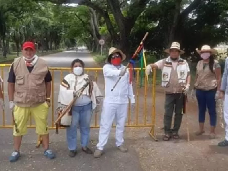 La Guardia Indígena de la comunidad Achiotex del Pueblo Pijao asumió la vigilancia de las fronteras del municipio de El Espinal