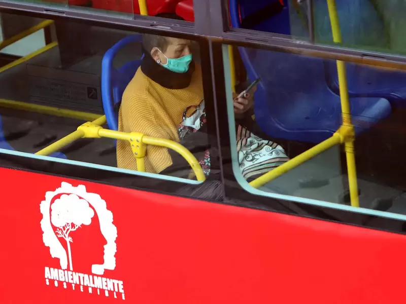 Uso de tapabocas en Transmilenio